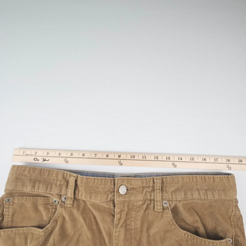 Cremieux Classics Mens Tan Corduroy Pants 34x32 Khaki Cotton Straight Leg